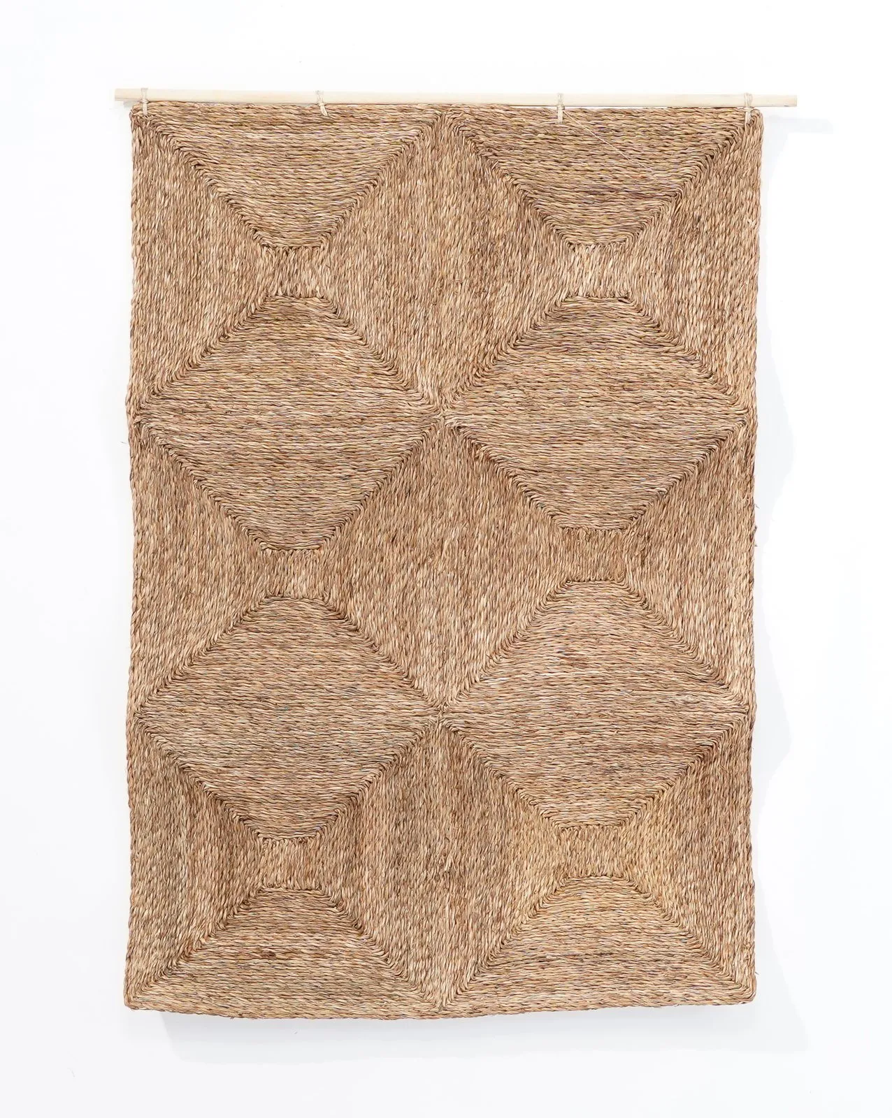 Square Hand-Stitched abaca rug