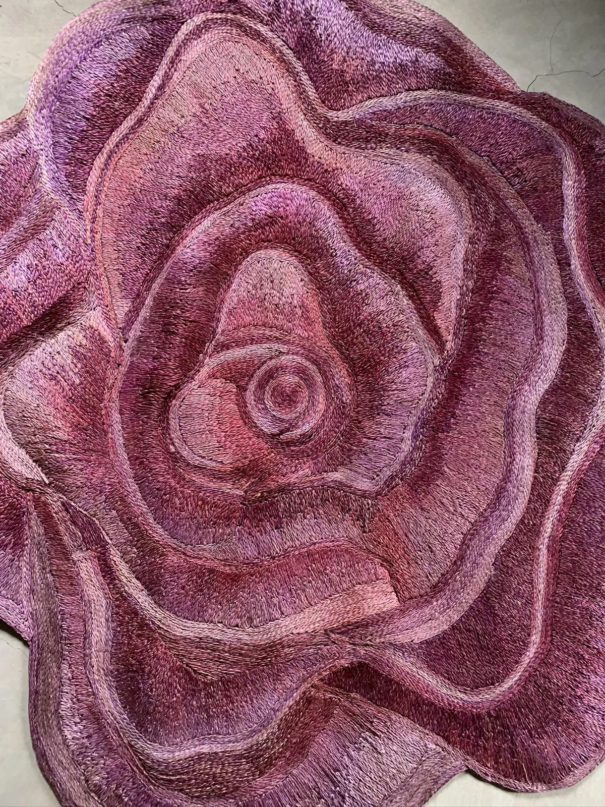 Flower abaca rug