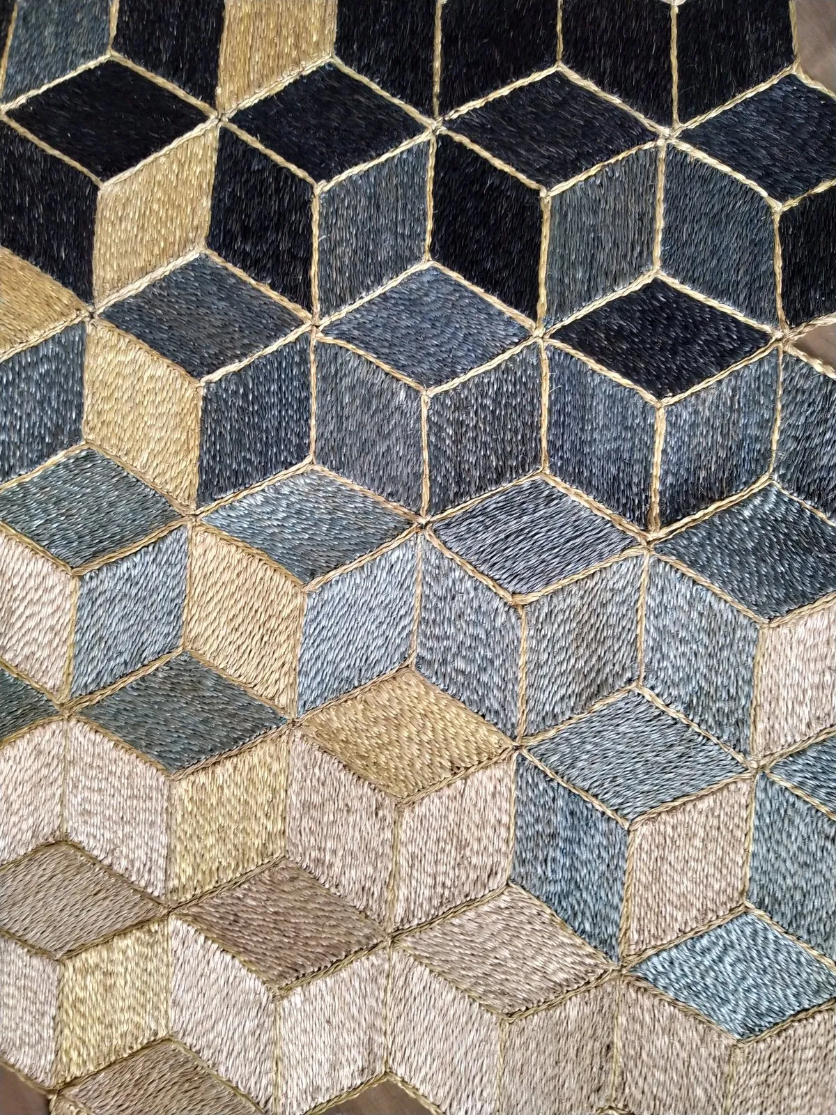 Hexadrons abaca rug