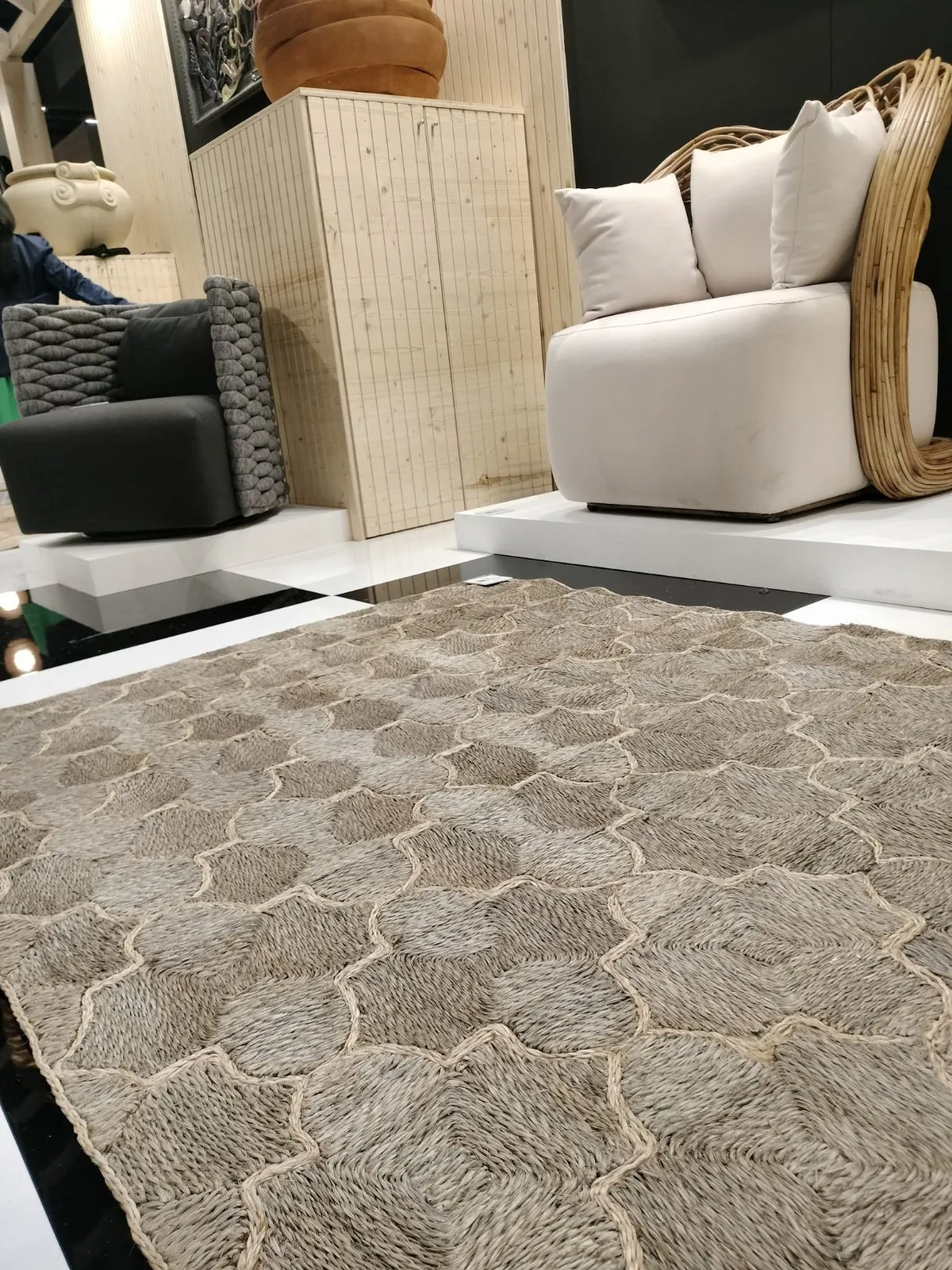 Trellis abaca rug