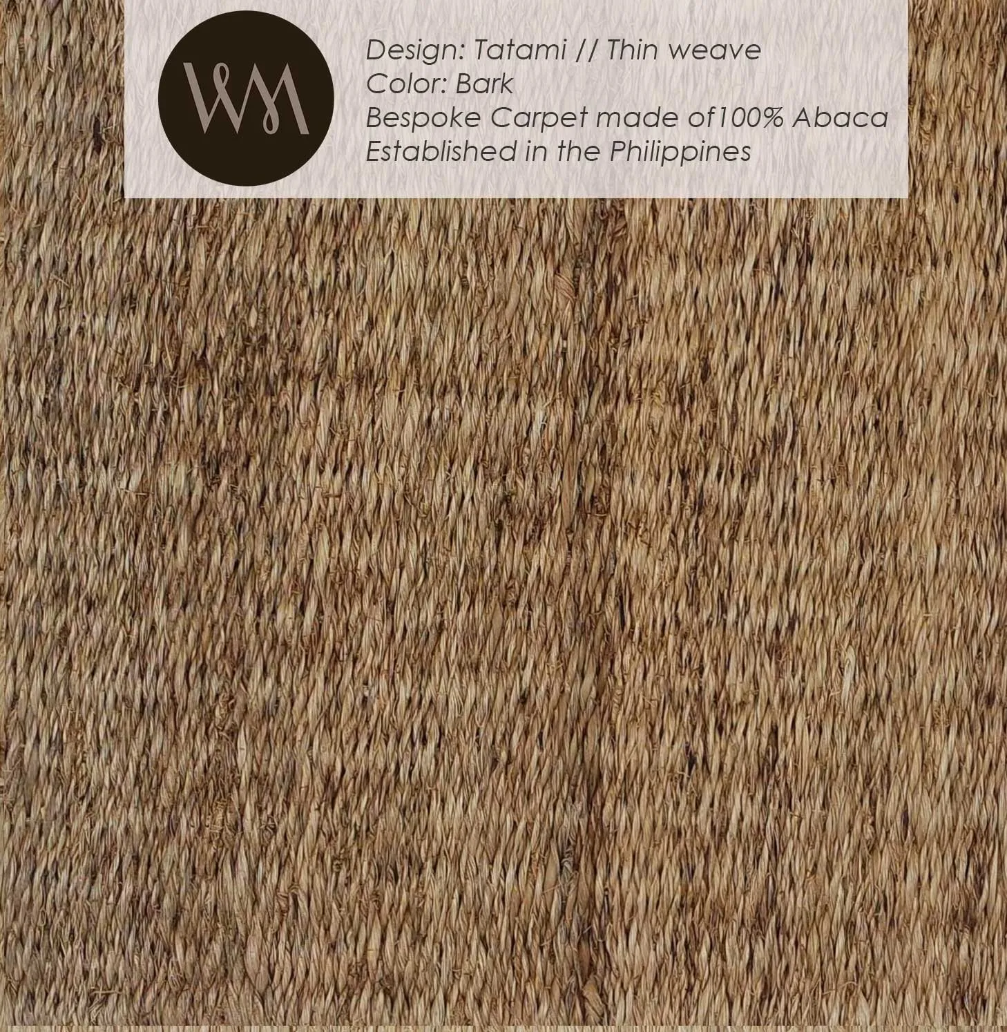 Tatami abaca rug, Bark