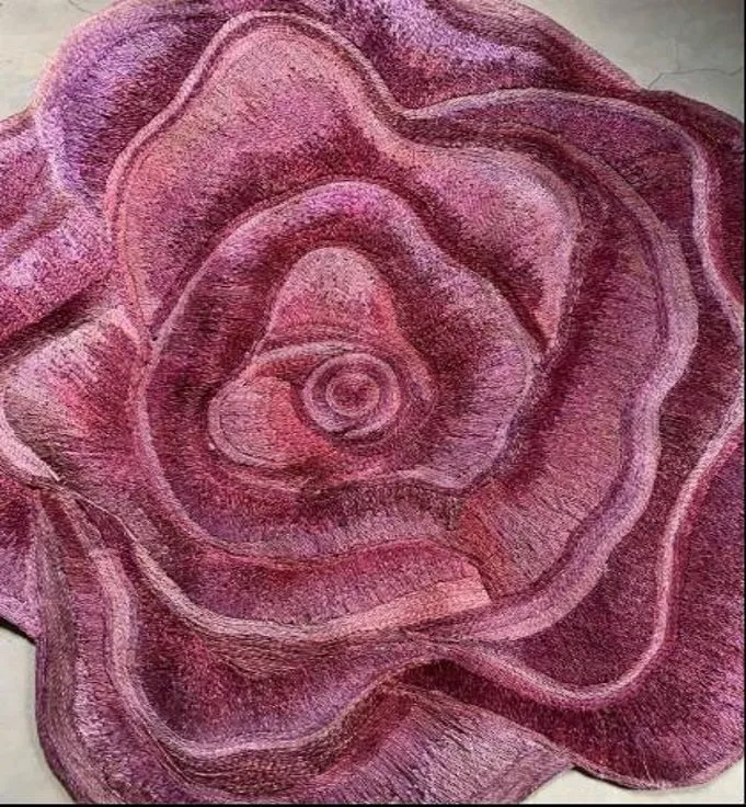 Flower abaca rug