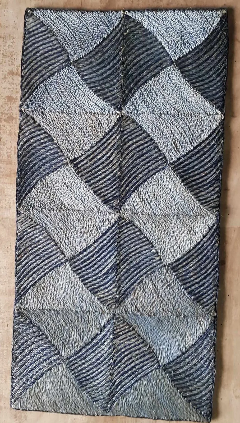 Pinstripe abaca rug, Natural