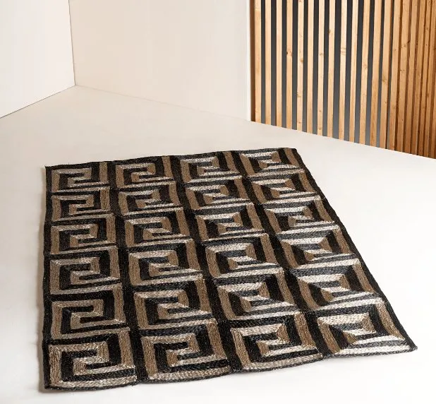 Greek Key Pattern abaca rug
